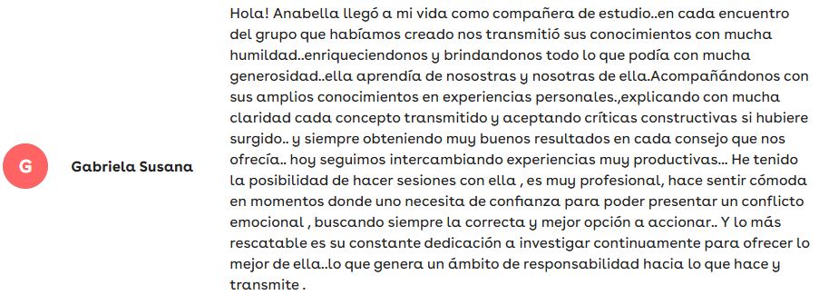 Testimonio Gabriela Susana
